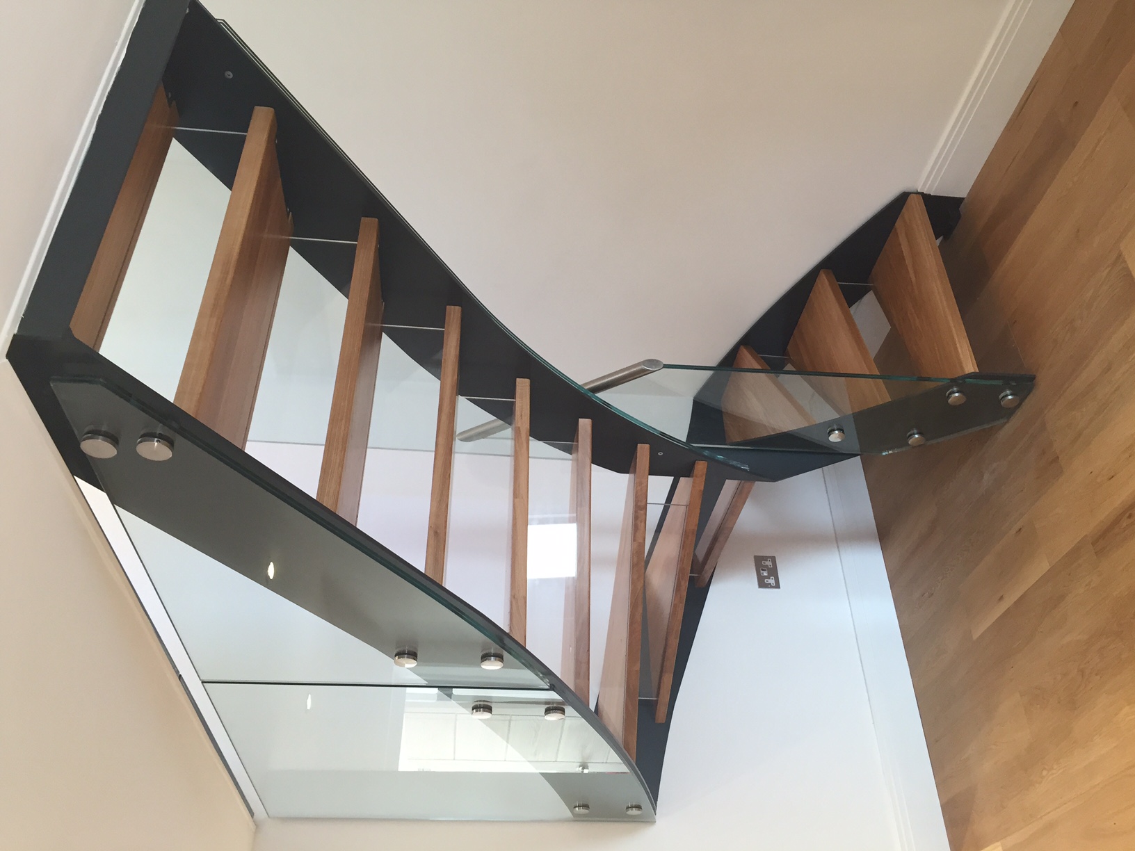internal metal staircase anthracite grey