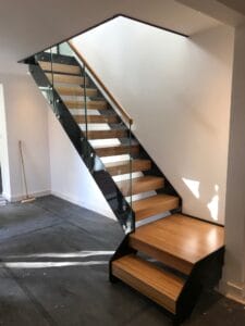 internal metal staircase oak treads