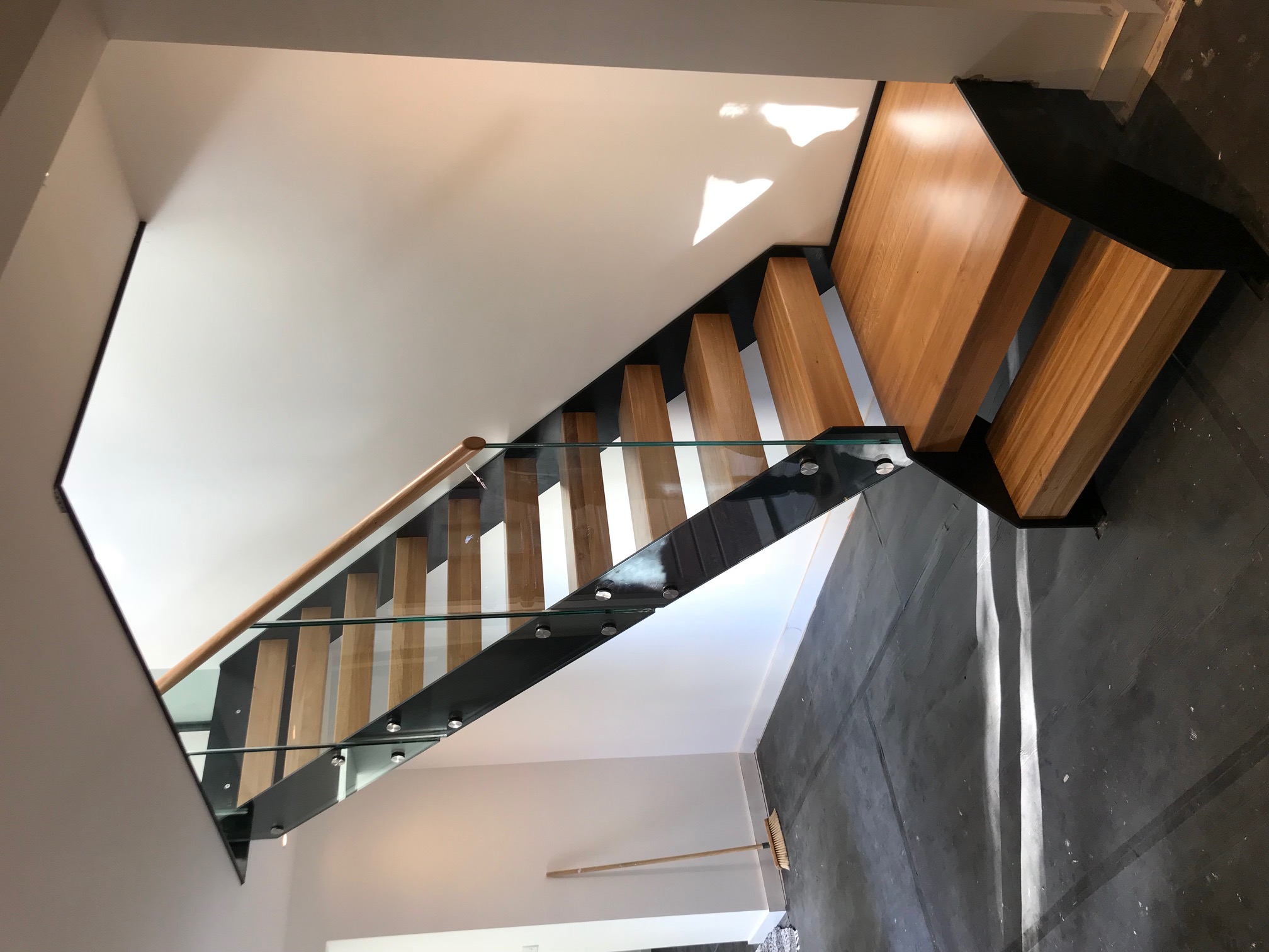 internal metal staircase oak treads