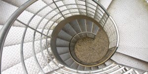 outdoor spiral staircase